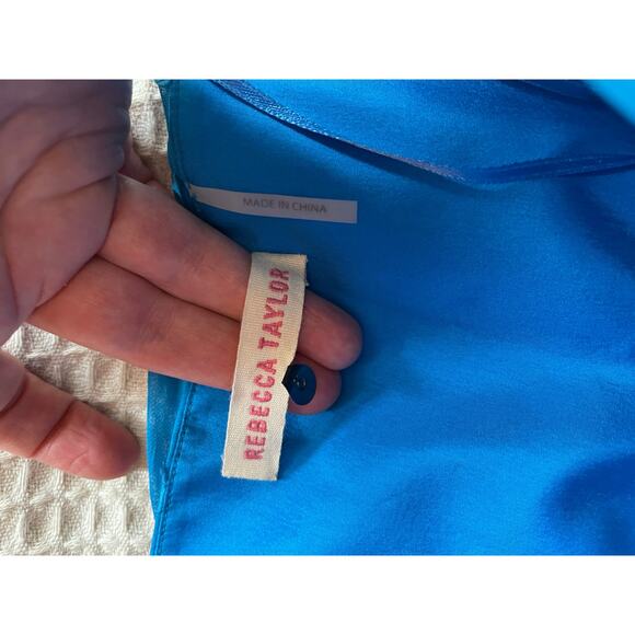 Rebecca Taylor Y2K Sweetheart Polka Dot Strapless Cocktail Blue Mini Dress 6 - Picture 7 of 14